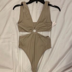 Cutout tank top bodysuit